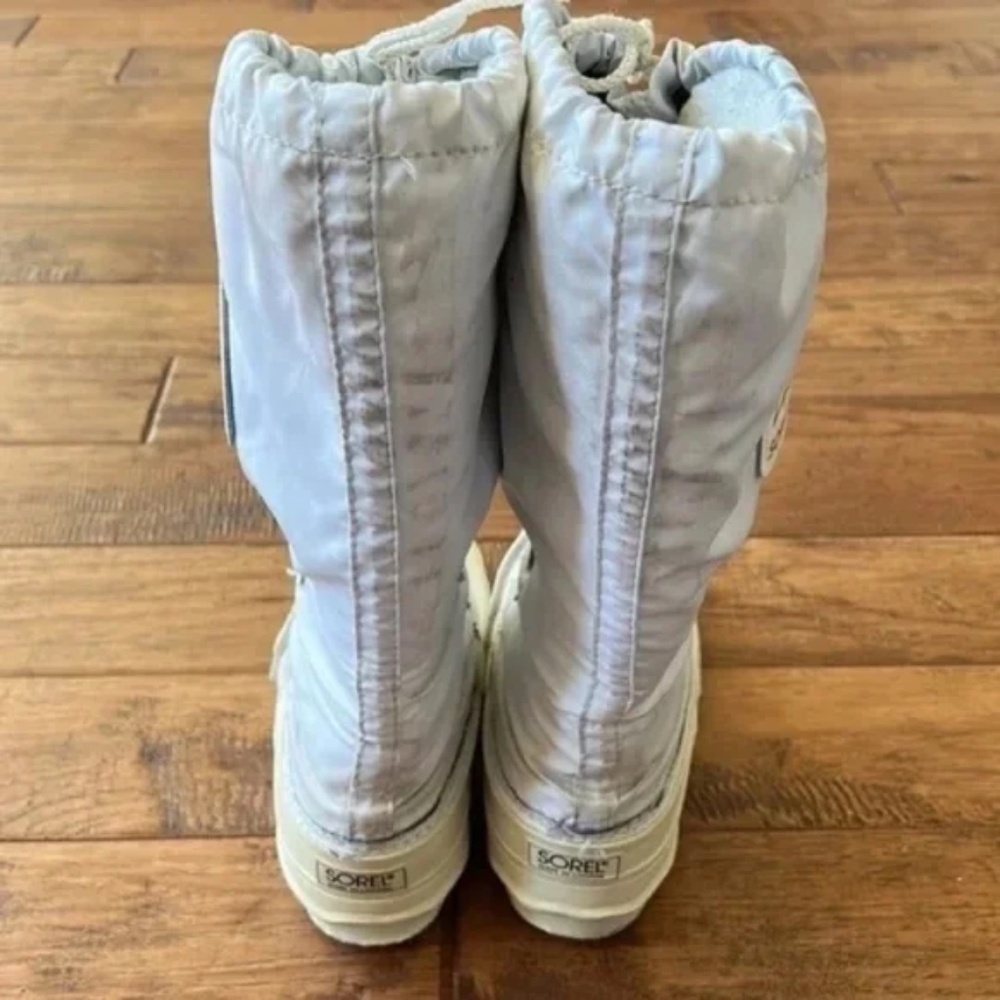Sorel Snowlion Tall Winter Snow Boots Insulated White & Cream US Women's Size 6 - Picture 10 of 15